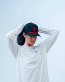 White Flow hoodie sleeve cuff with watch window by Nightclubs Suck