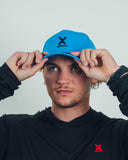 Blue Queen City running hat back with hook and loop closure by Nightclubs Suck