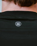 Black Threshold performance tee back with reflective logo by Nightclubs Suck