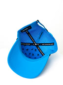inside details of blue performance hat by Nightclubssuck