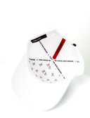 inside view of white performance hat with red X by Nightclubssuck